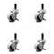 Service Caster 2 Inch Thermoplastic Wheel 7/8 Inch Expanding Stem Caster with Brakes, 4PK SCC-EX05S210-TPRS-SLB-78-4 - alternate 1